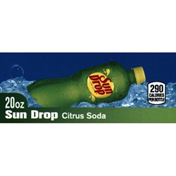 DS42SDC20 - Sun Drop Citrus Label (20oz Bottle with Calorie) - 1 3/4" x 3 19/32"