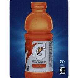 DS22GO20 - D.N. HVV Gatorade Orange Label (20oz Bottle with Calorie) - 5 5/16" x 7 13/16"