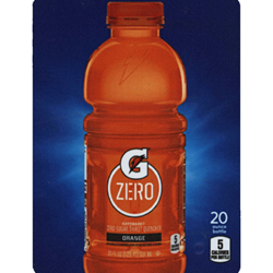 DS22GZO20 - D.N. HVV Gatorade Zero Orange Label (20oz Bottle with Calorie) - 5 5/16" x 7 13/16"