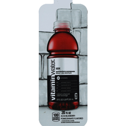 DS33VWX20 - Vitamin Water XXX Label (20oz Bottle with Calorie) - 3 5/8" x 10"