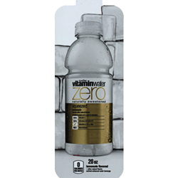 DS33VWZS20 - Vitamin Water Zero Squeezed Label (20oz Bottle with Calorie) - 3 5/8" x 10"