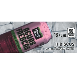 DS42MMAFH16 - Minute Maid Aguas Frescas Hibiscus Label (16oz Can with Calorie) - 1 3/4" x 3 19/32"