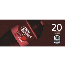 DS42DRPSC20 - Dr. Pepper Strawberries & Cream Label (20oz Bottle with Calorie) - 1 3/4" x 3 19/32"