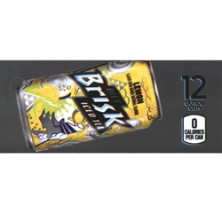 DS42BLITD12 - Brisk Lemon Diet Iced Tea Label (12oz Can with Calorie) - 1 3/4" x 3 19/32"