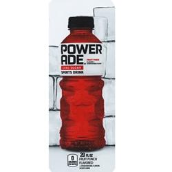 DS33PFPZ20 - Royal Chameleon Powerade Ion Fruit Punch Zero Label (20oz Bottle with Calorie) - 3 5/8" x 10"