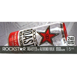 DS42RRA - Rockstar Roasted W/Almond Milk White Chocolate Label (15oz Can with Calorie) - 1 3/4" x 3 19/32"