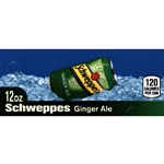 DS42SCGA12 - Schweppes Ginger Ale Label (12oz Can with Calorie) - 1 3/4" x 3 19/32"