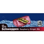 DS42SGAR12 - Schweppes Raspberry Ginger Ale Label (12oz Can with Calorie) - 1 3/4" x 3 19/32"