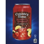 DS22CTSL12 - D.N. HVV Country Time Lemonade Strawberry Label (12oz Can with Calorie) - 5 5/16" x 7 13/16"