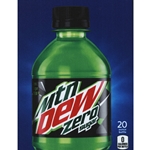 DS22MDZ20 - D.N. HVV Mt. Dew Zero Label (20oz Bottle with Calorie) - 5 5/16" x 7 13/16"