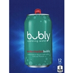 DS22BW12 - D.N. HVV Bubly Sparkling Watermelon Water Label (12oz Can with Calorie) - 5 5/16" x 7 13/16"
