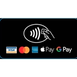 DS246 - Apple Pay/Google Pay/Credit Card W/WiFi Decal- 1 1/2" x 3"