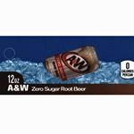 DS42AWRBZ12 - A&W Root Beer, Zero Label (12oz Can with Calorie) - 1 3/4" x 3 19/32"