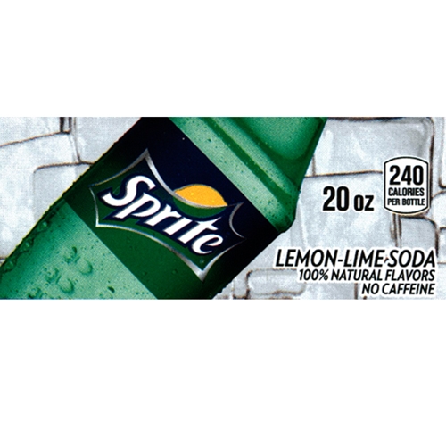 D & S Vending Inc - DS42S20 - Sprite Label (20oz Bottle with Calorie ...