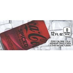 DS42CSZ12 - Coke Spiced Zero Label (12oz Can with Calorie) - 1 3/4" x 3 19/32"