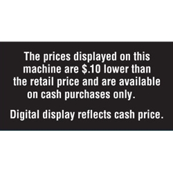 DS934 - .10 Cash Discount Decal- 2"x 4"