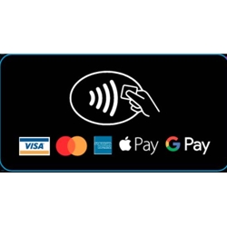 DS246 - Apple Pay/Google Pay/Credit Card W/WiFi Decal- 1 1/2" x 3"