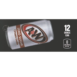 DS42AWCSZ12 - A&W Cream Soda, Zero Label (12oz Can with Calorie) - 1 3/4" x 3 19/32"